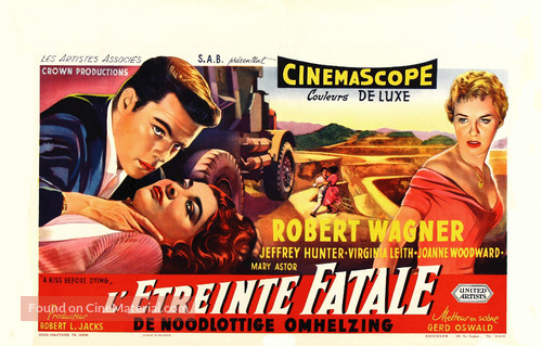 A Kiss Before Dying - Belgian Movie Poster