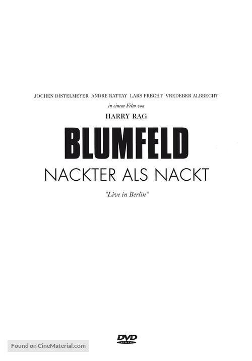 Blumfeld: Nackter als nackt/Live in Berlin - German Movie Cover