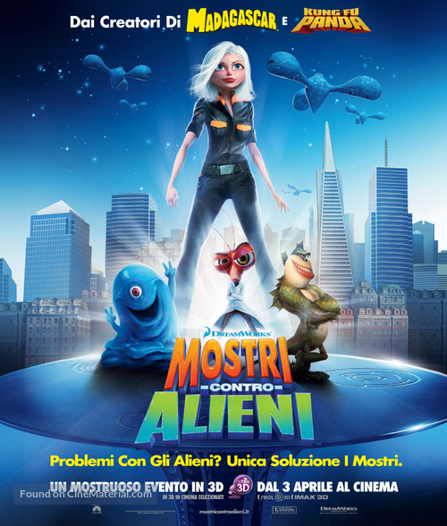 Monsters vs. Aliens - Italian Movie Poster