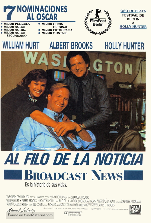 Broadcast News - Spanish Movie Poster