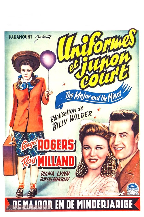 The Major and the Minor - Belgian Movie Poster