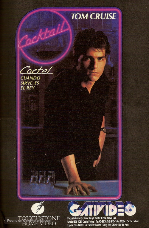 Cocktail - Argentinian VHS movie cover