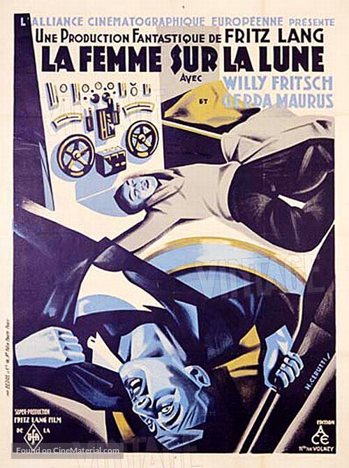 Frau im Mond - French Movie Poster