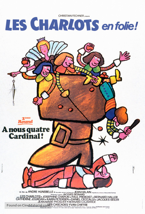 Charlots en folie: &Agrave; nous quatre Cardinal!, Les - French Movie Poster