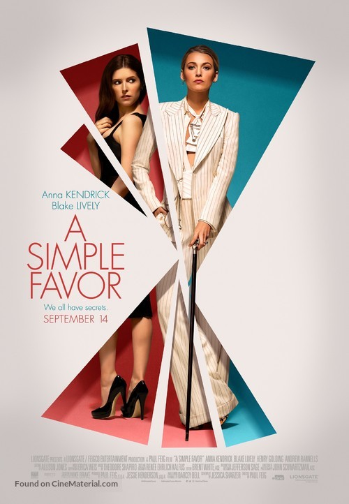 A Simple Favor - Canadian Movie Poster