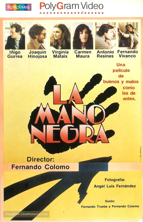 La mano negra - Spanish Movie Cover