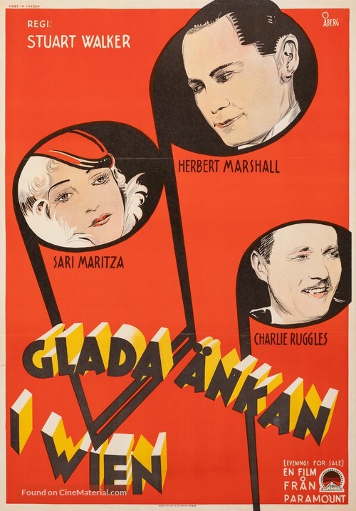 Evenings for Sale - Swedish Movie Poster