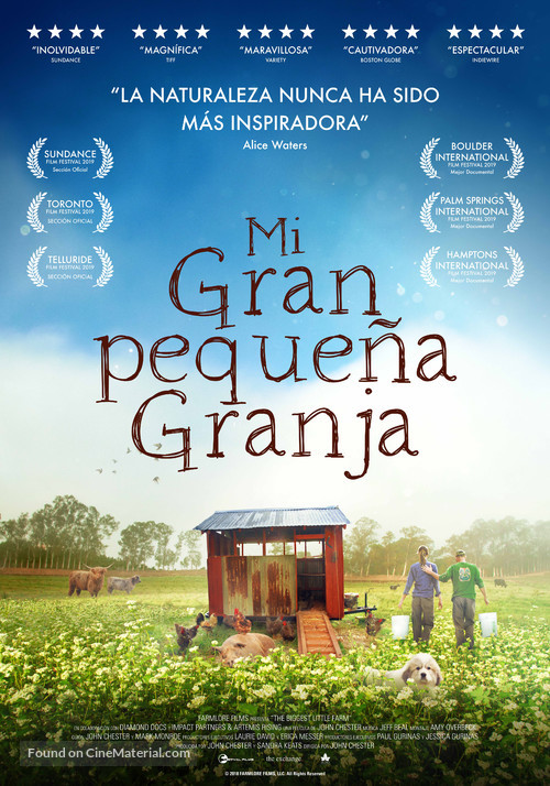 The Biggest Little Farm - Spanish Movie Poster