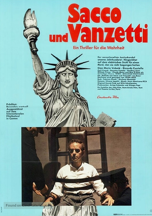 Sacco e Vanzetti - German Movie Poster