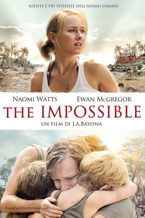 Lo imposible - Italian DVD movie cover