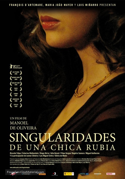 Singularidades de uma Rapariga Loira - Spanish Movie Poster