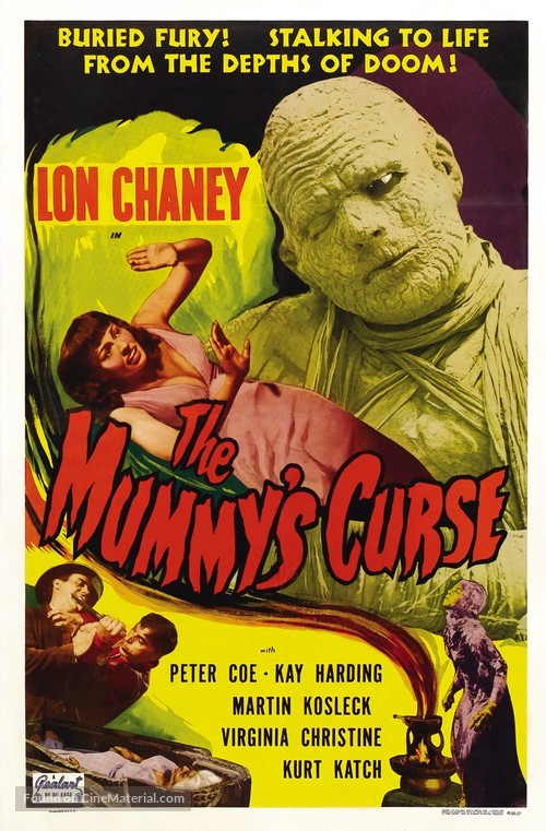 The Mummy&#039;s Curse - Re-release movie poster