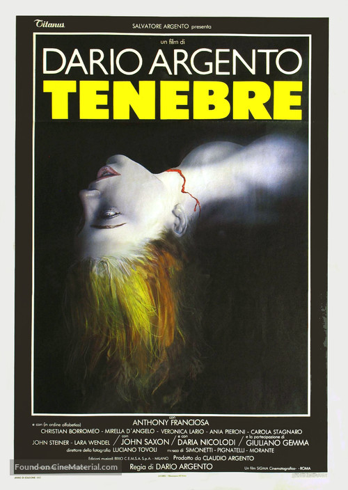 Tenebre - Italian Movie Poster