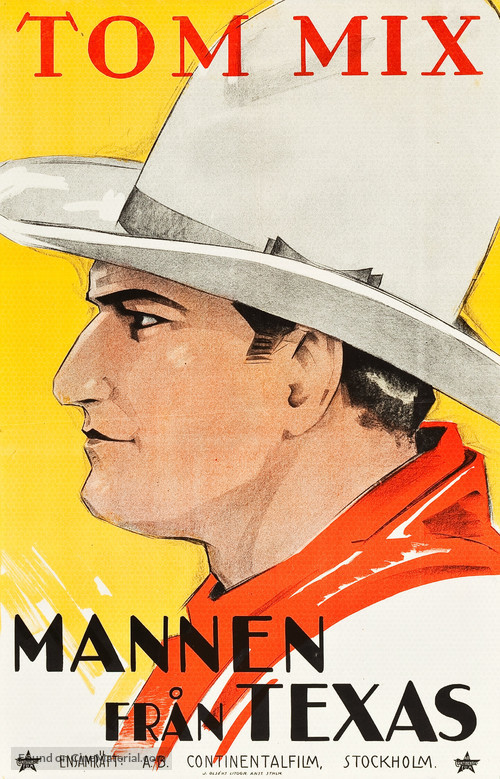 The Man from Texas - Swedish Movie Poster