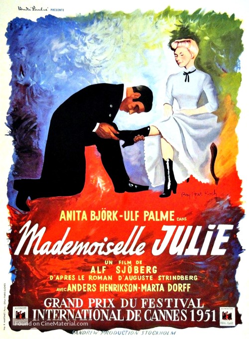 Fr&ouml;ken Julie - French Movie Poster