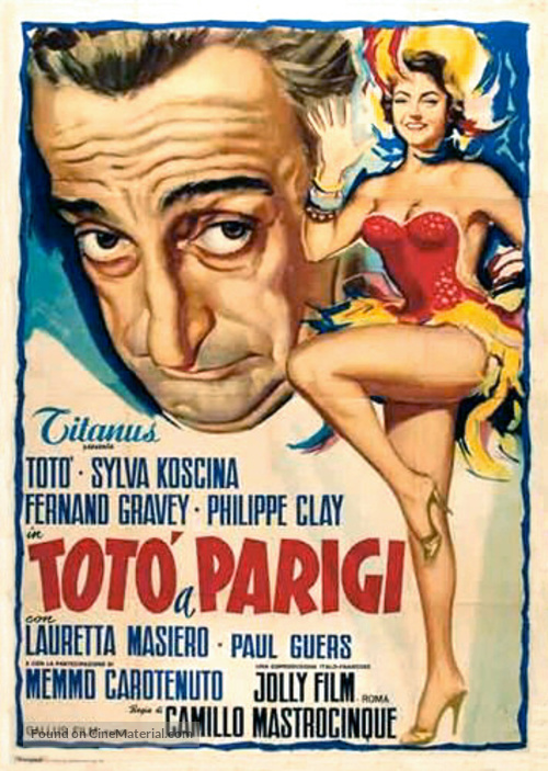 Tot&ograve; a Parigi - Italian Movie Poster