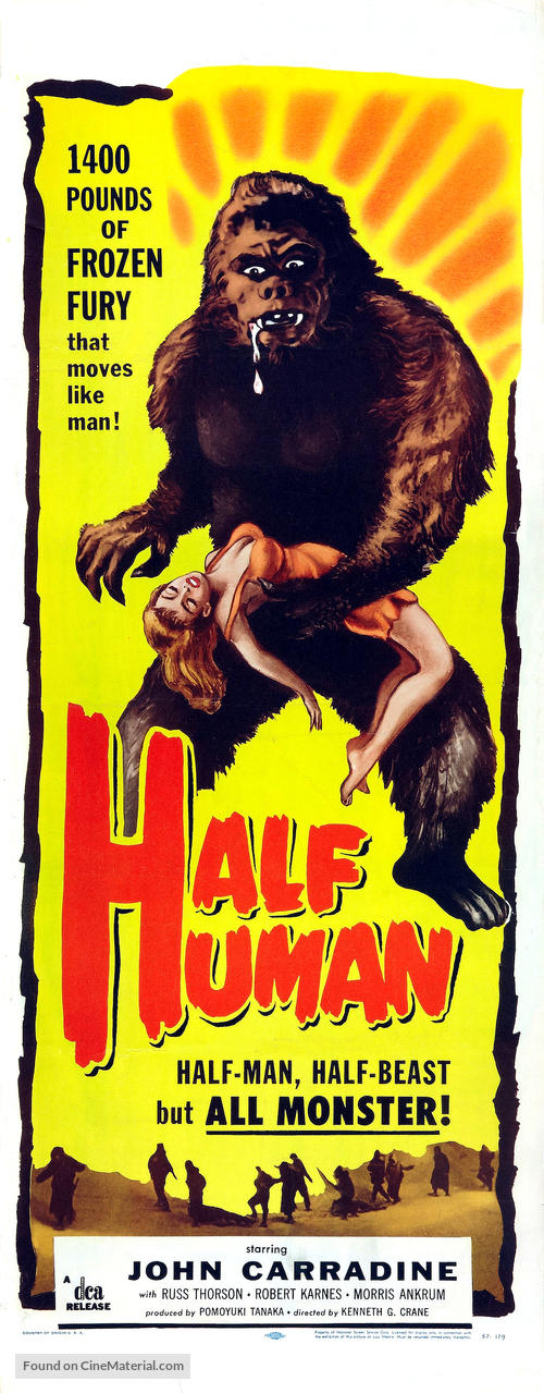 Half Human: The Story of the Abominable Snowman - Theatrical movie poster