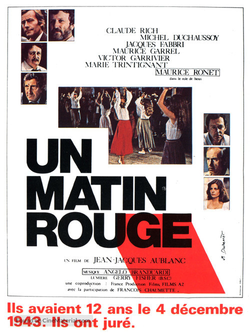 Un matin rouge - French Movie Poster