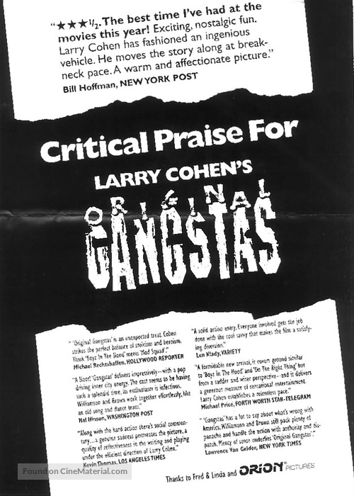 Original Gangstas - poster