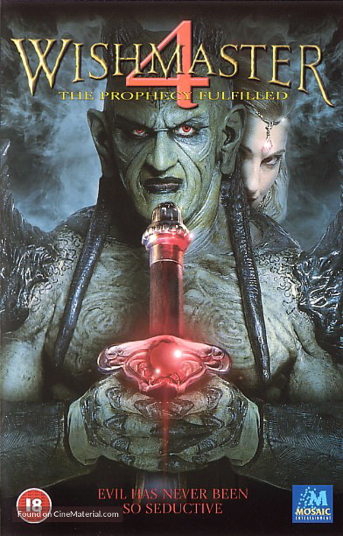 Wishmaster 4: The Prophecy Fulfilled - British VHS movie cover