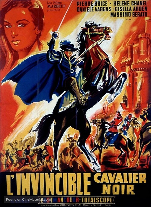 L&#039;invincibile cavaliere mascherato - French Movie Poster