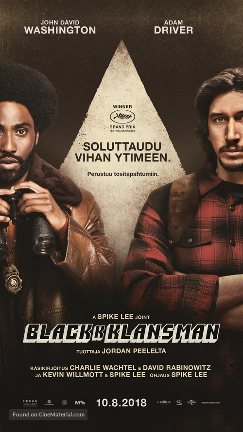 BlacKkKlansman - Finnish Movie Poster
