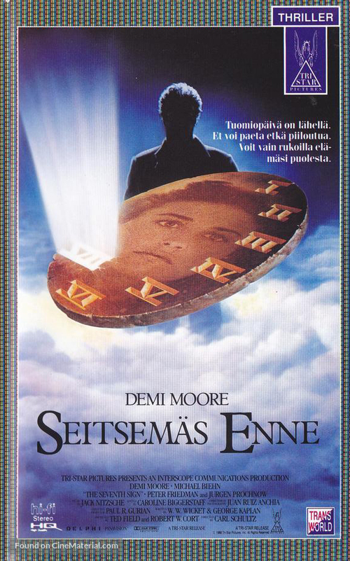 The Seventh Sign - Finnish VHS movie cover