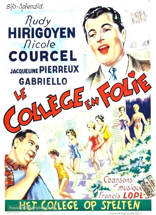 Le coll&egrave;ge en folie - Belgian Movie Poster