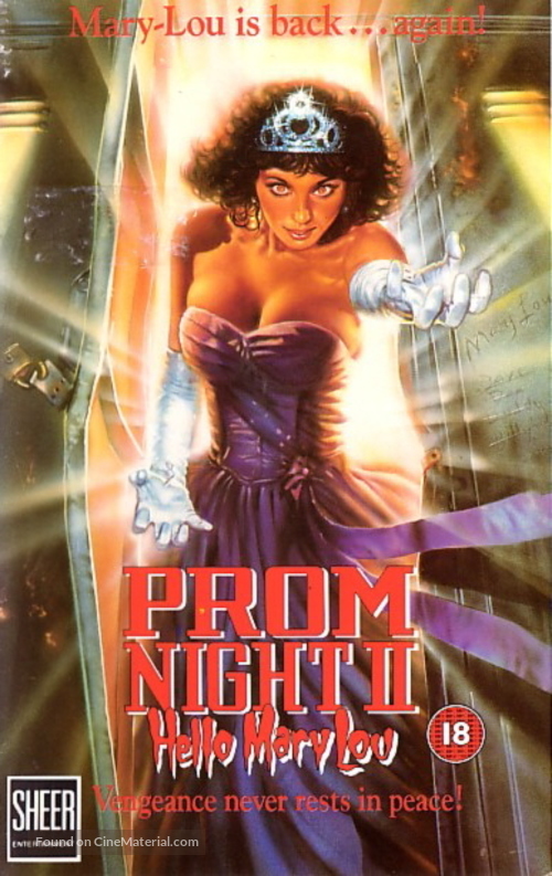 Hello Mary Lou: Prom Night II - British VHS movie cover