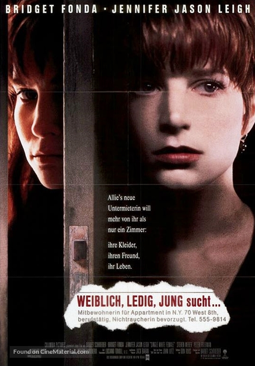 Single White Female - German Movie Poster
