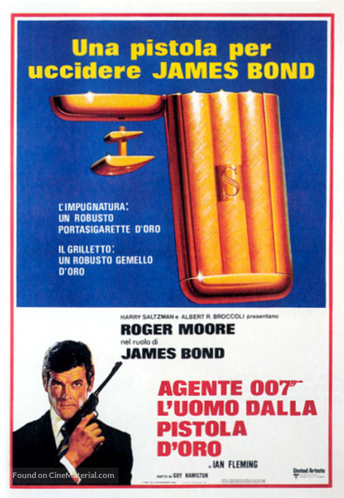 The Man With The Golden Gun - Italian Movie Poster