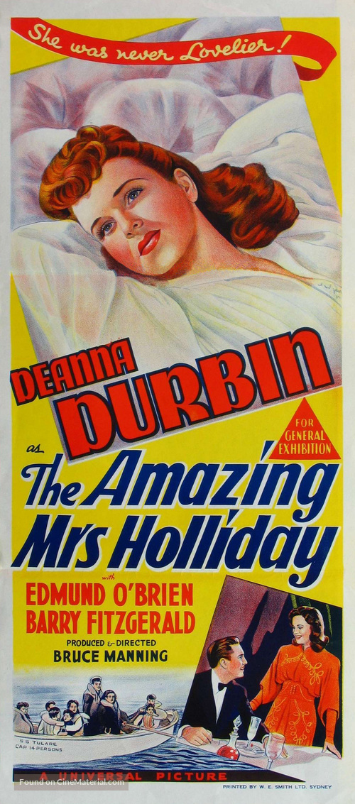 The Amazing Mrs. Holliday - Australian Movie Poster