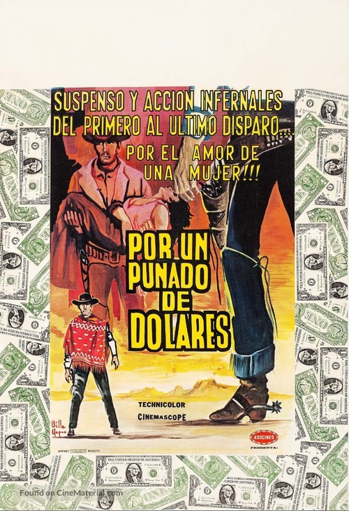 Per un pugno di dollari - Colombian Movie Poster