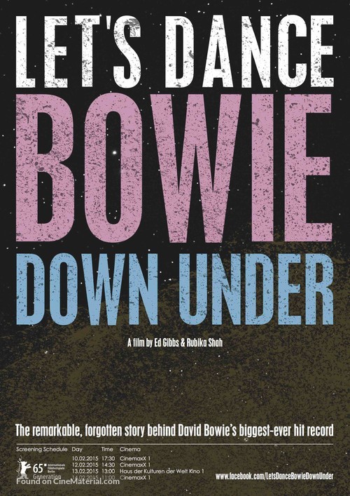 Let&#039;s Dance: Bowie Down Under - Swiss Movie Poster