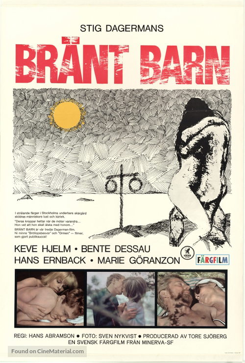 Br&auml;nt barn - Swedish Movie Poster