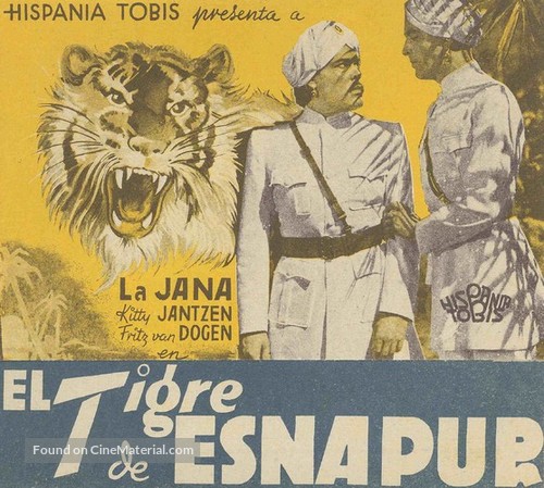 Der Tiger von Eschnapur - Spanish Movie Poster