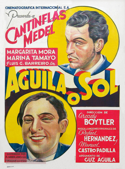 &Aacute;guila o Sol - Mexican Movie Poster