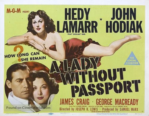 A Lady Without Passport - Australian Movie Poster