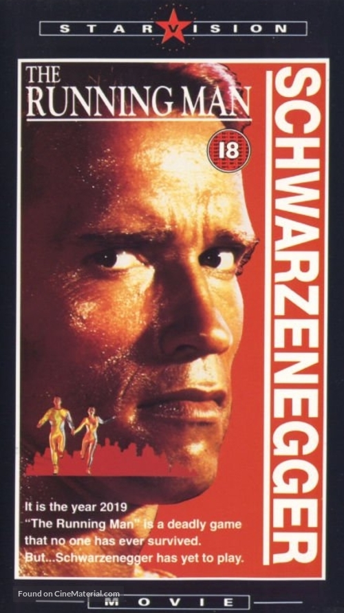 The Running Man - British VHS movie cover