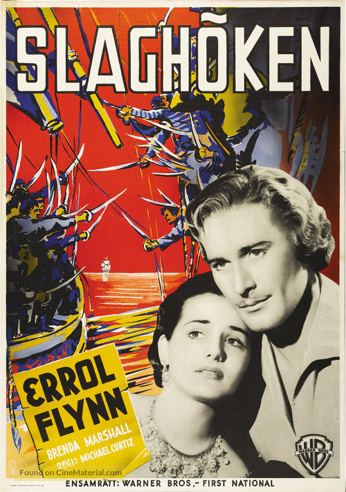The Sea Hawk - Swedish Movie Poster