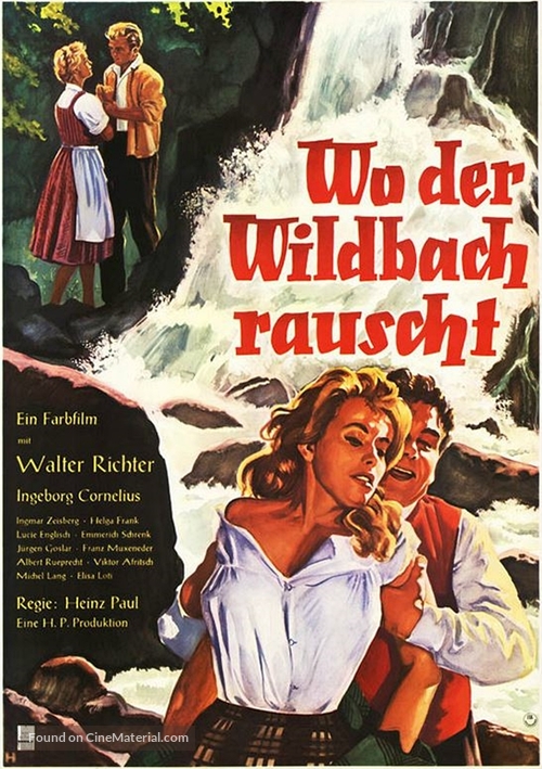 Wo der Wildbach rauscht - German Movie Poster