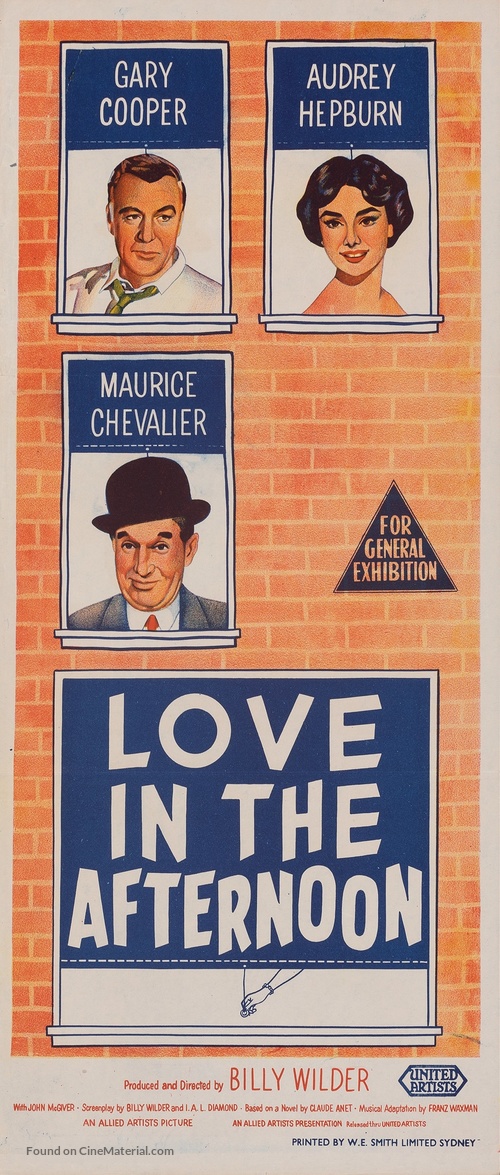Love in the Afternoon - Australian Movie Poster