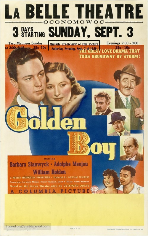 Golden Boy - Movie Poster