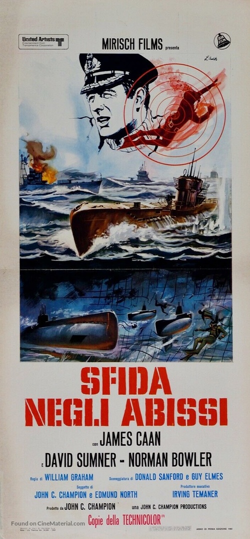 Submarine X-1 - Italian Movie Poster