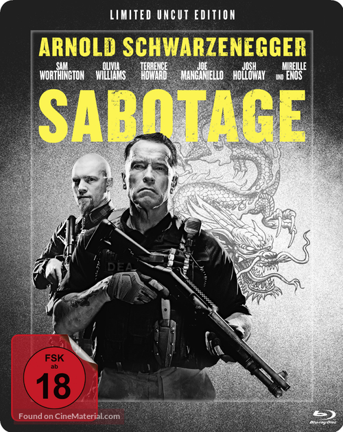 Sabotage - German Blu-Ray movie cover