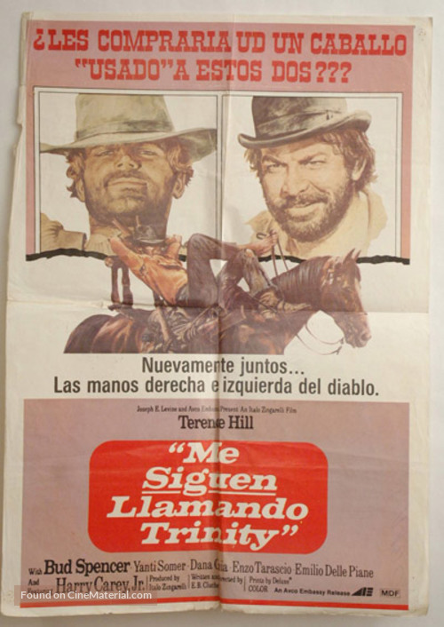 ...continuavano a chiamarlo Trinit&agrave; - Chilean Movie Poster