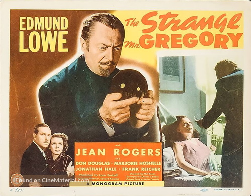 The Strange Mr. Gregory - Movie Poster