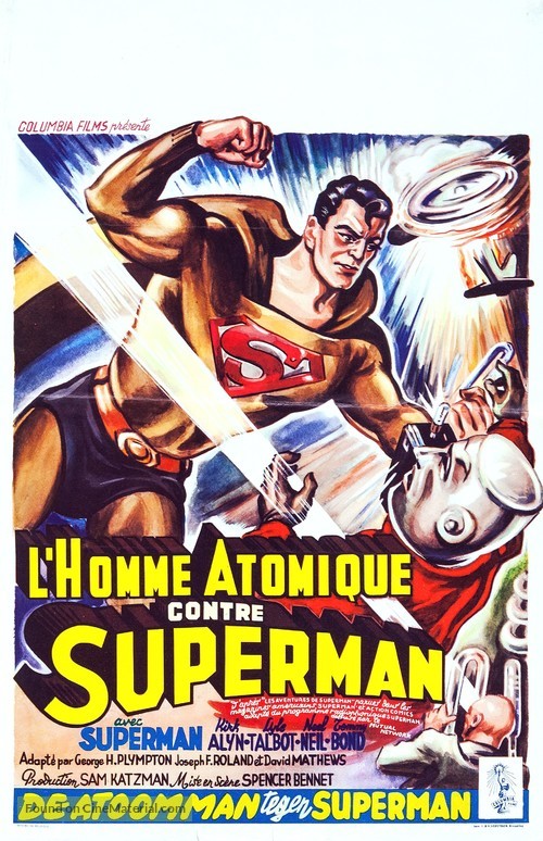 Atom Man Vs. Superman - Belgian Movie Poster