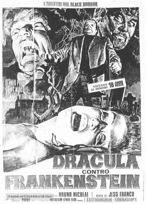 Dr&aacute;cula contra Frankenstein - Italian Movie Poster