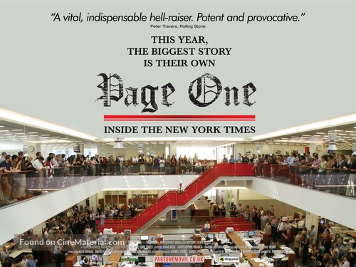 Page One: A Year Inside the New York Times - British Movie Poster